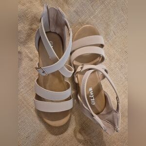 Girls Beige Wedge